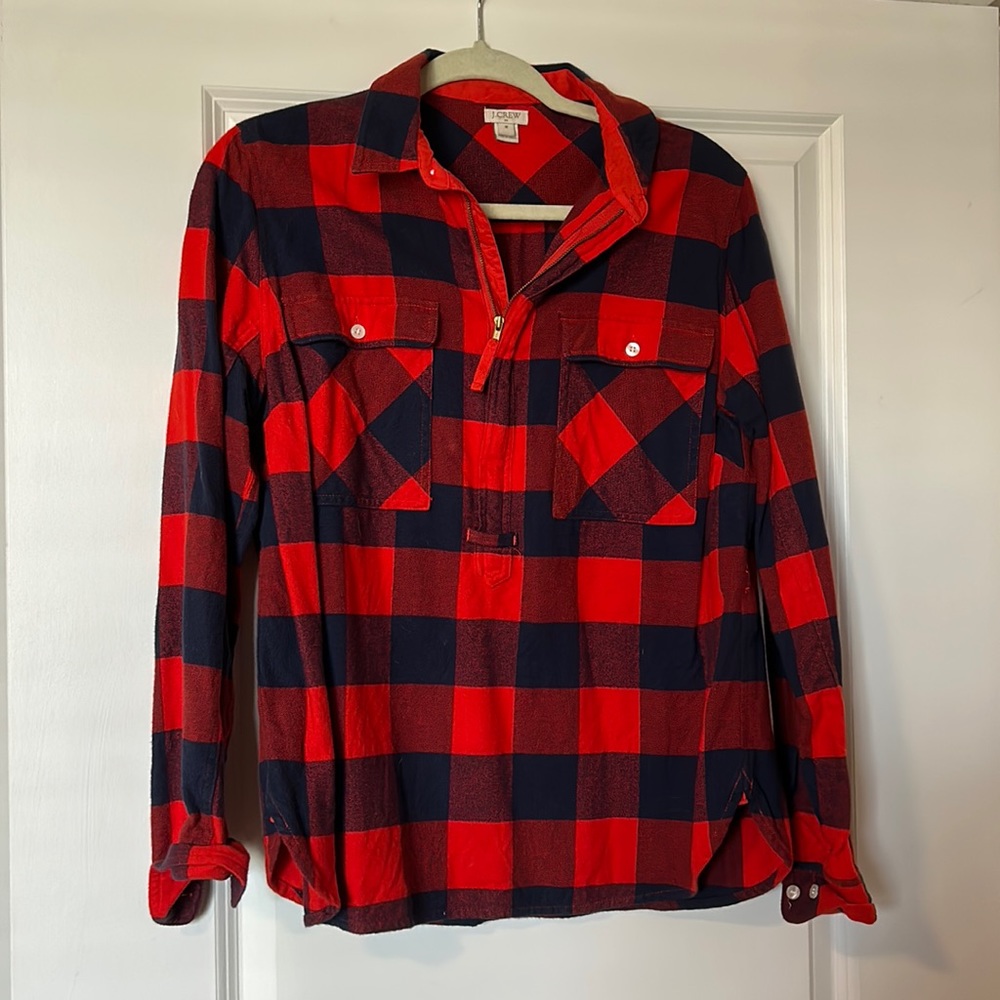 JCrew fleece half zip
